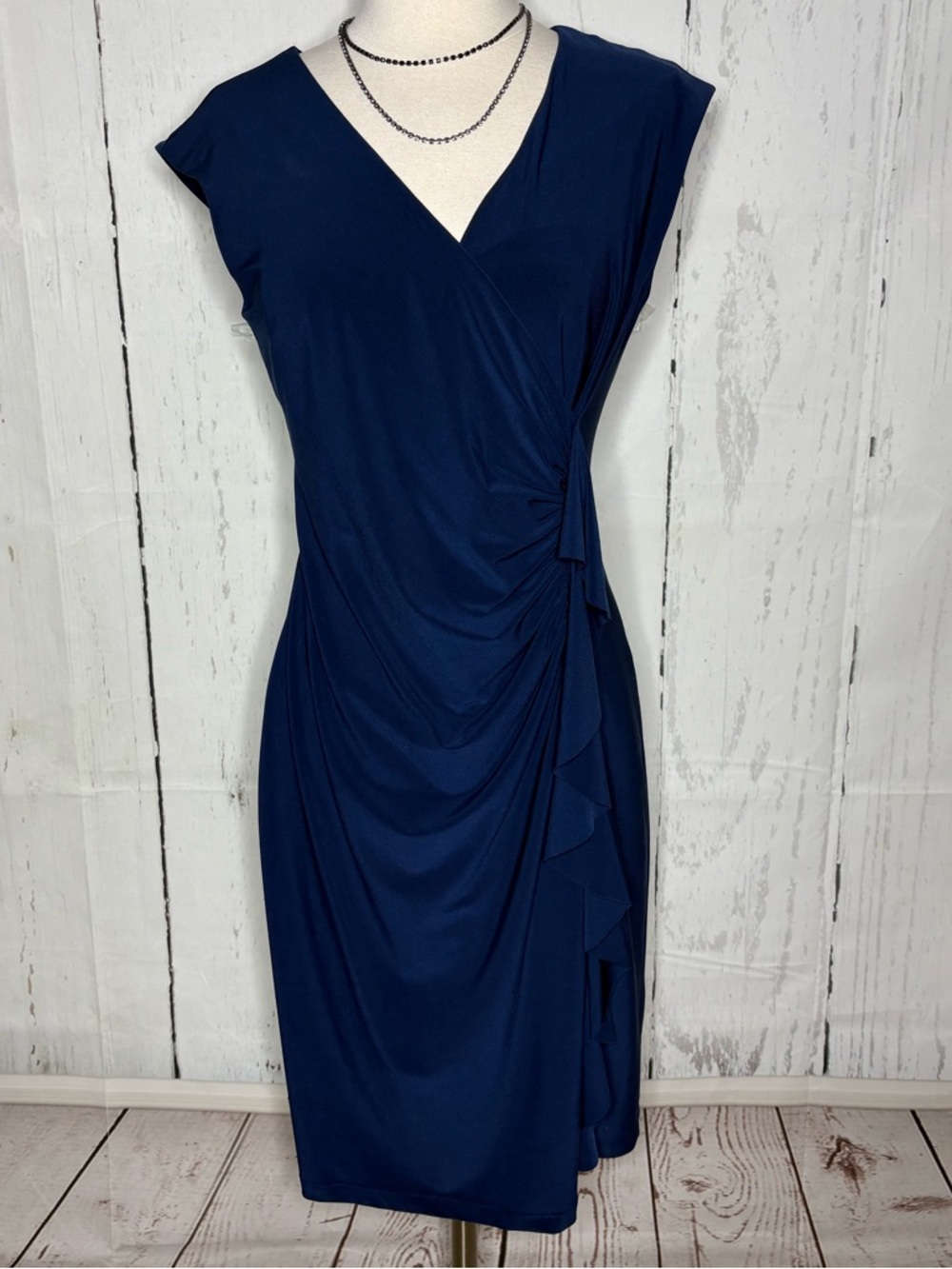 Classic Navy Sheath Dress